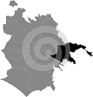 Location map of Municipio VI Ã¢â¬â Roma Delle Torri municipality photo